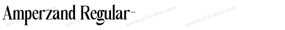 Amperzand Regular字体转换
